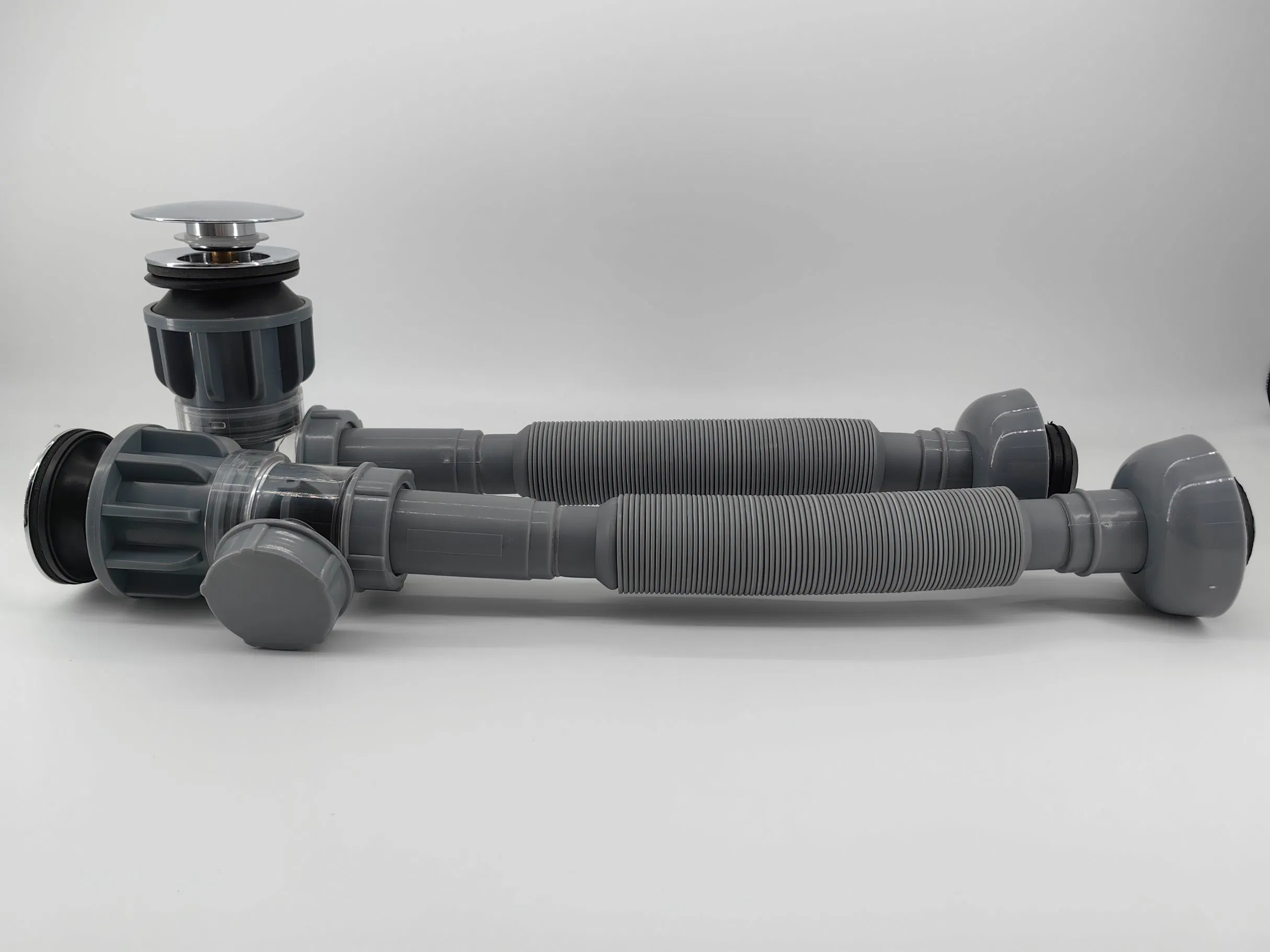 High-Quality Sanitary Fittings PP Bottle Trap with Stainless Steel Pop-up Drain