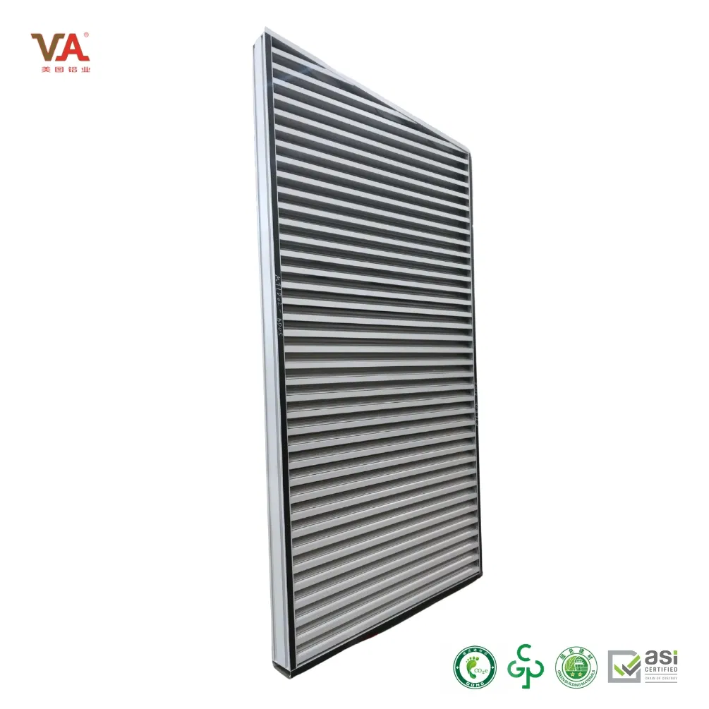 Durable Customized Aluminum Profiles for Powder Coating Louver System for Efficient Ventilation