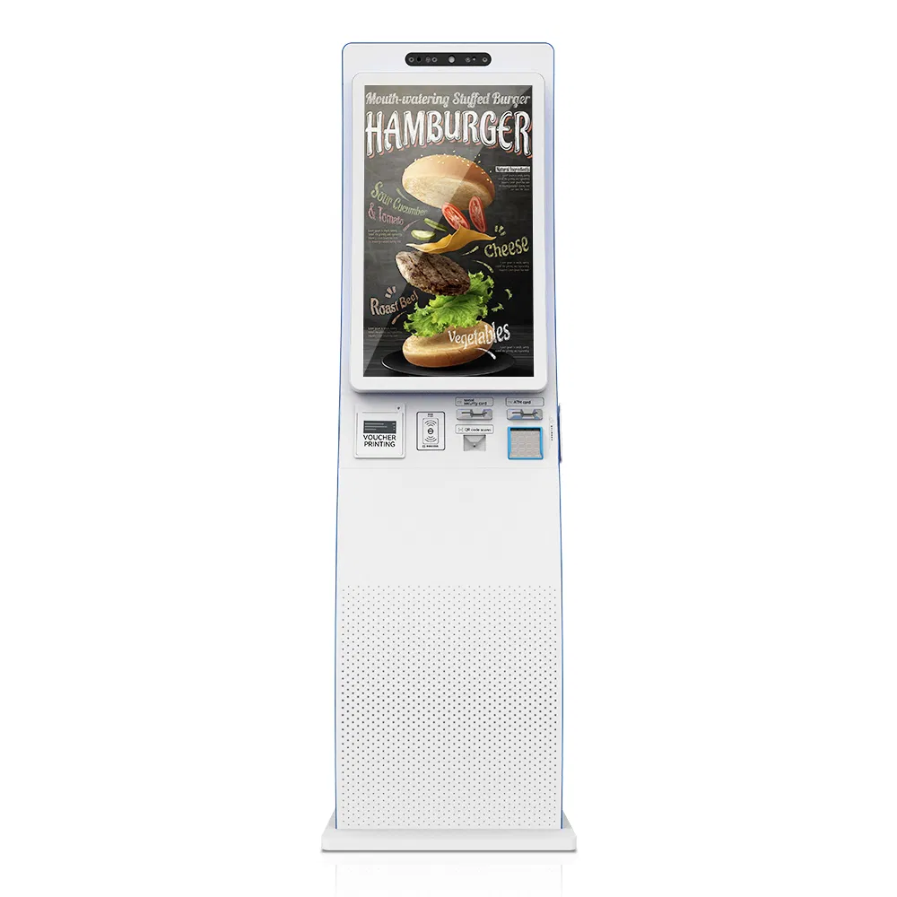 Digital Ordering System Menu Payment 23.6 Inches Touch Screen LCD Kiosk