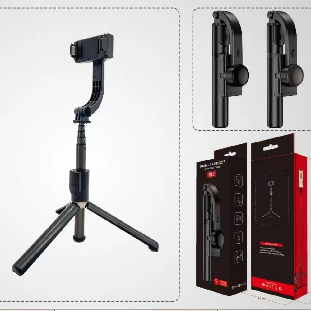 Portable Live Streaming Selfie Stick with Gimbal Stabilization