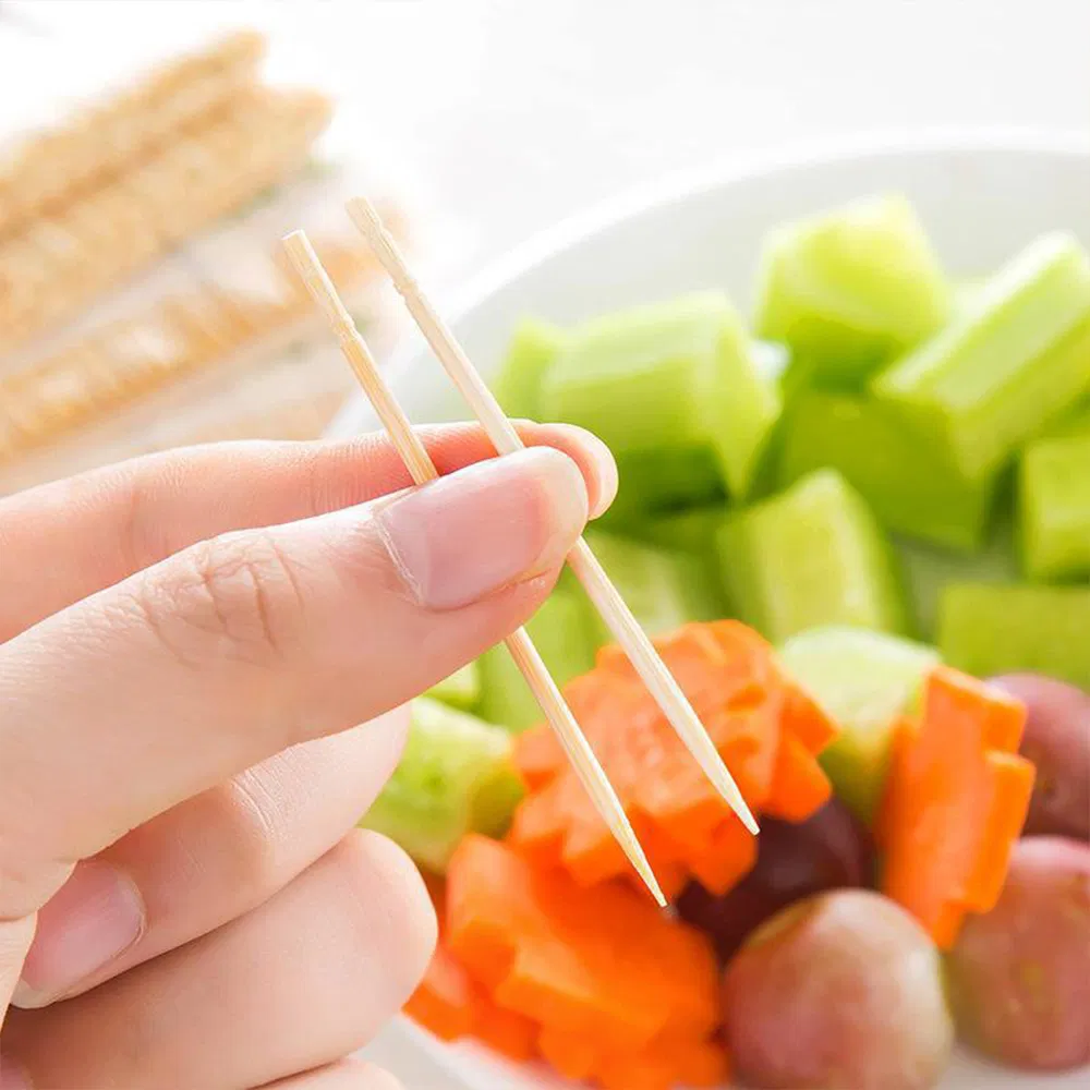 Toothpick Disposable Fruit Picks Bamboo Toothpicks for Food Use