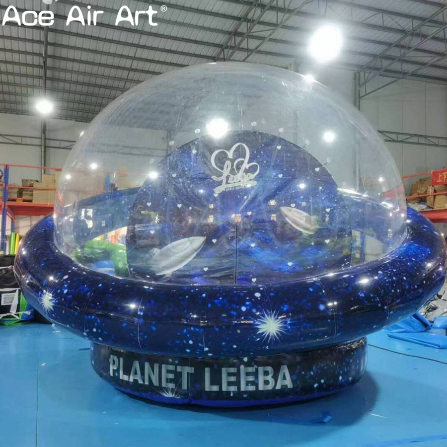 Personalized Satellite Snow Globe Princess Snow Globe for Christmas Party Inflatable Bubble