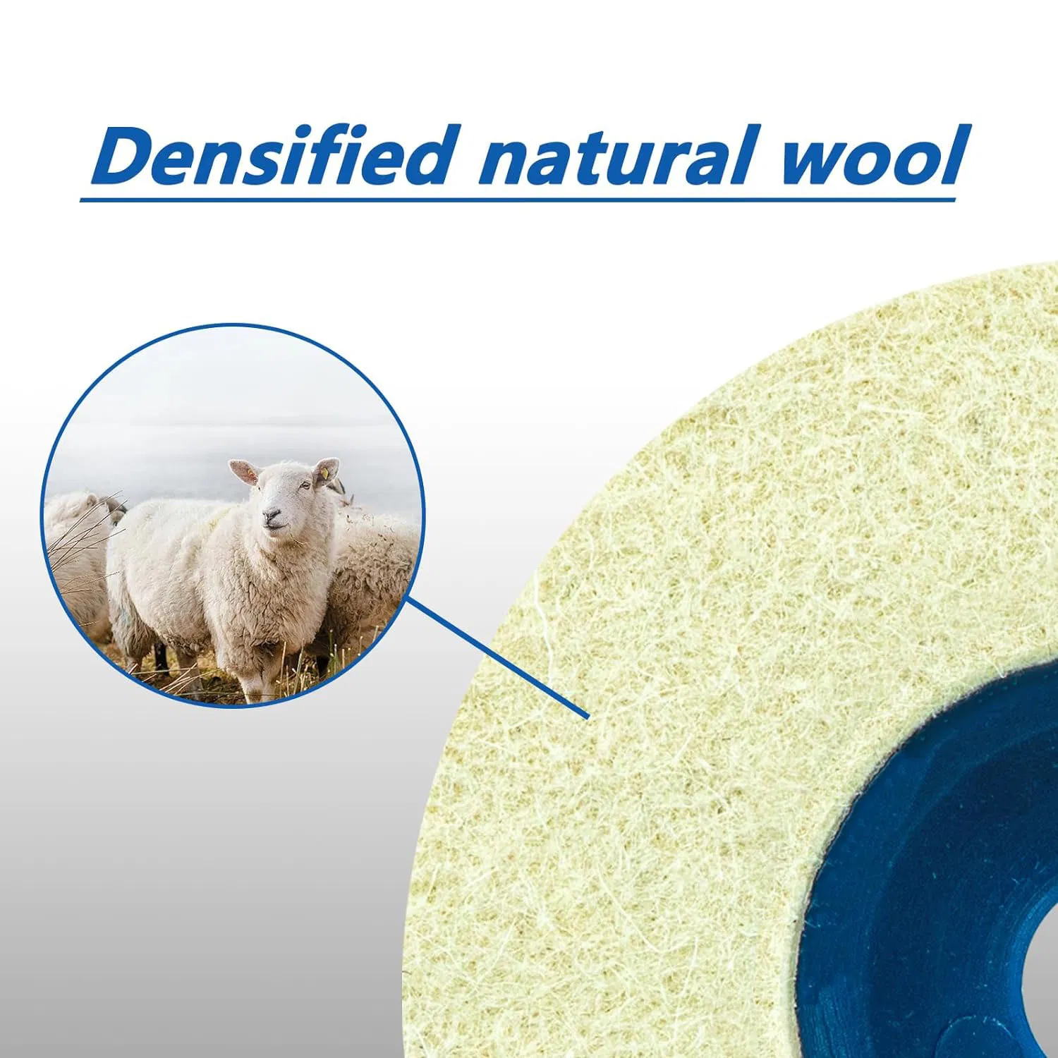 4-1/2 Inch Wool Felt Polishing Wheel Disc Wool