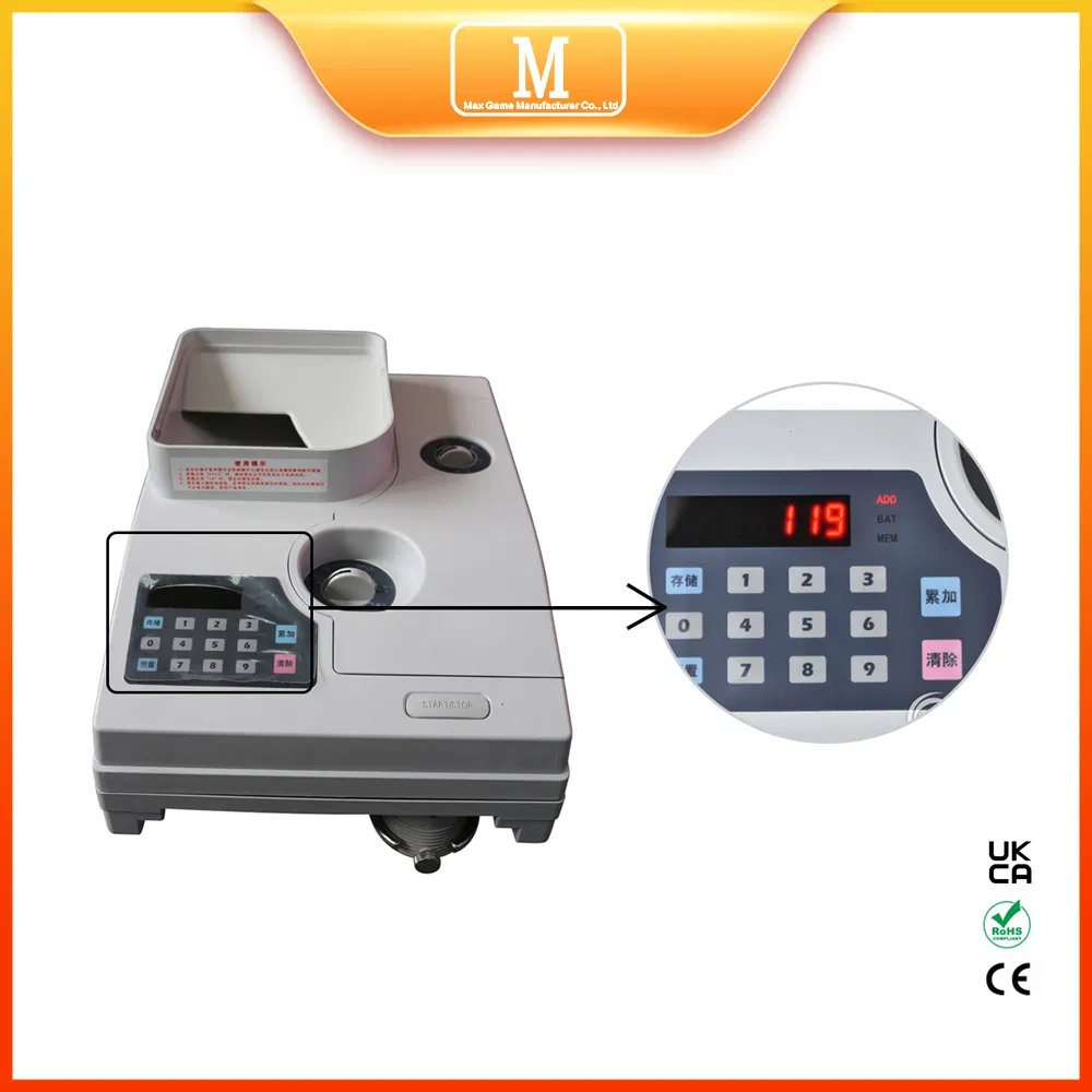 Game Center CE Approved Smart Coin Counting Machine for Coin Operated Games