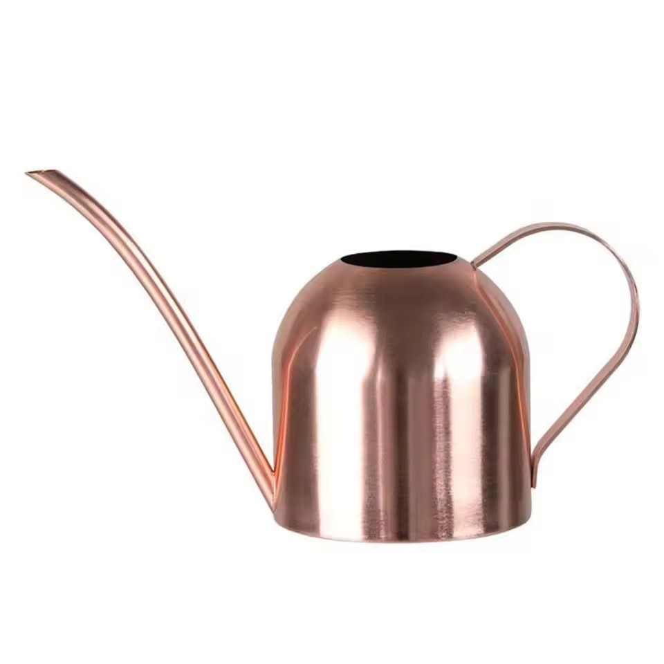 500/1000ml Watering Pot Stainless Steel Long Mouth Green Plant Watering Can Golden Watering Kettle Small Watering Gardening Tool