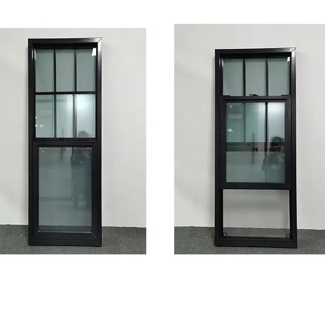  High Quality Waterproof Customized Frame Color American Style UPVC Windows Vinyl Single Hung Window