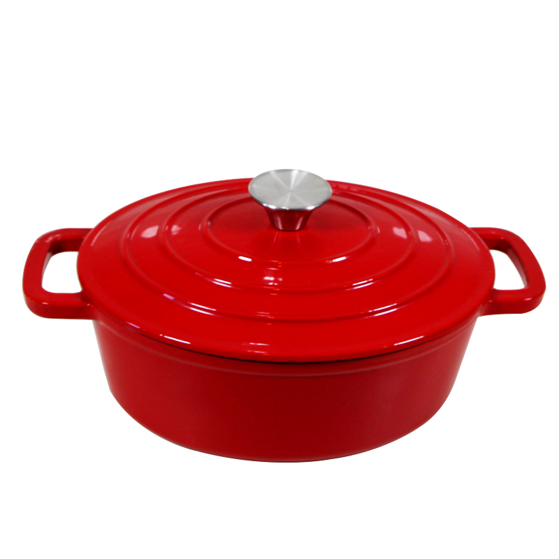 Cheap Price Custom Amazon Enamel 3.4qt Red Oval Soup Pots Crock Pot Casserole Pot Dutch Oven