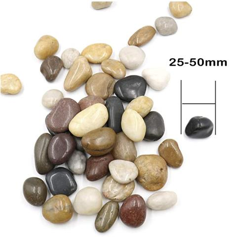 High Polished Pebbles White Black Mixed 2-3cm 3-5cm Color Landscaping Garden Aquarium
