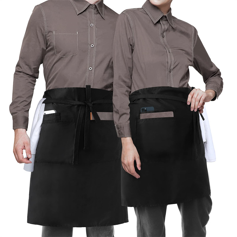 Waiter Long Waist Apron Cross-Border Long Apron Restaurant Cafe Tavern Waiter Half Apron