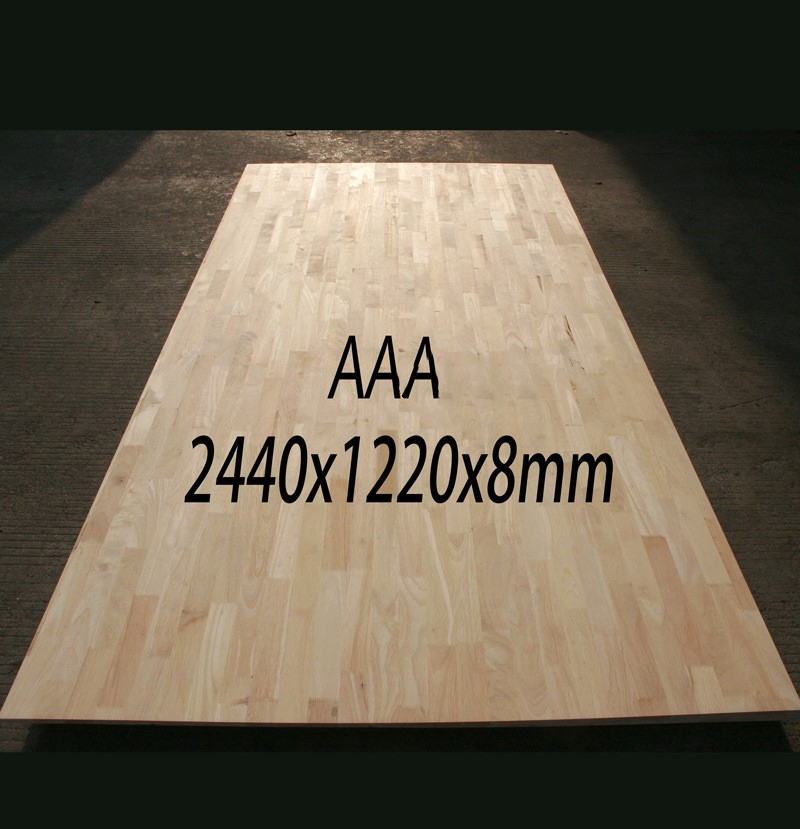 AA Grade Ab Grade 18mmx1220mmx2440mm 18mm4X8 Rubber Wood Finger Joint Board From Shandong Good Wood
