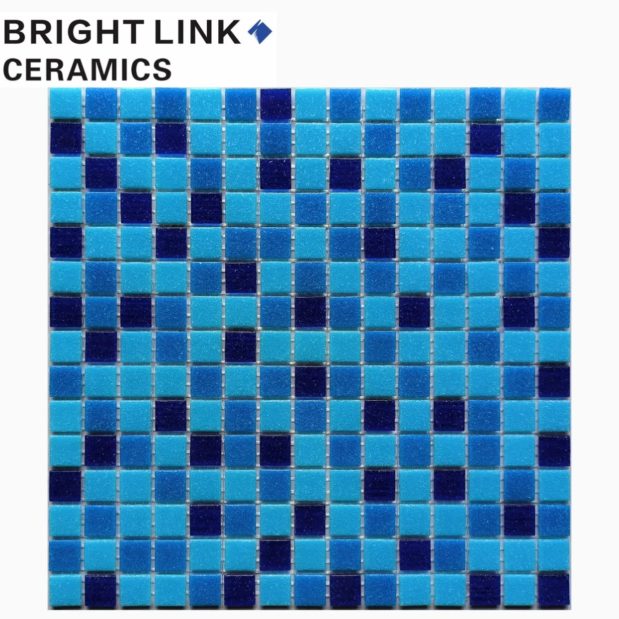 Голубая стеклянная мозаика для бассейна