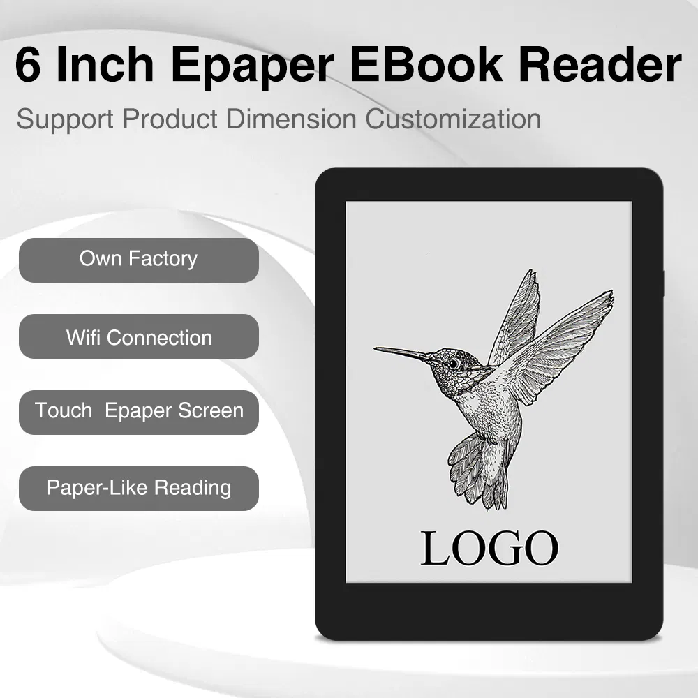 6 Inch Digital Ebook Reader Ink Screen Electronic Book with 212 Ppi