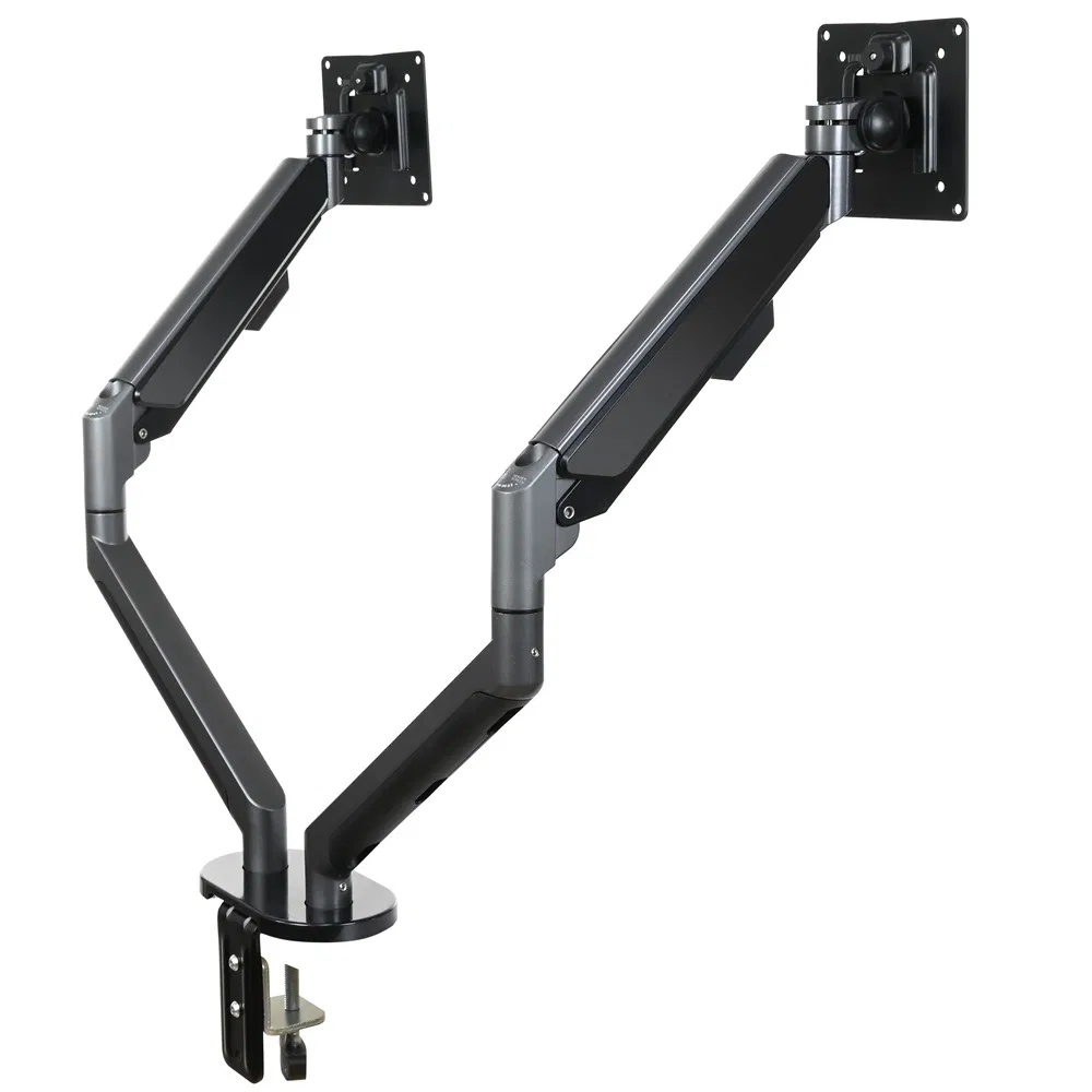 Кронштейн для двух мониторов WS-ZB200-B, газовые пружины, черный