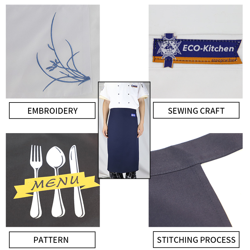 Aprons Kitchen Classic Restaurant Uniform Apron Customization Restaurant Chef Uniform