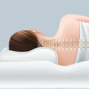 Memory Foam Butterfly Shape Contour Pillow for Neck Pain Relief, Ergonomic, Cervical Pillow, White