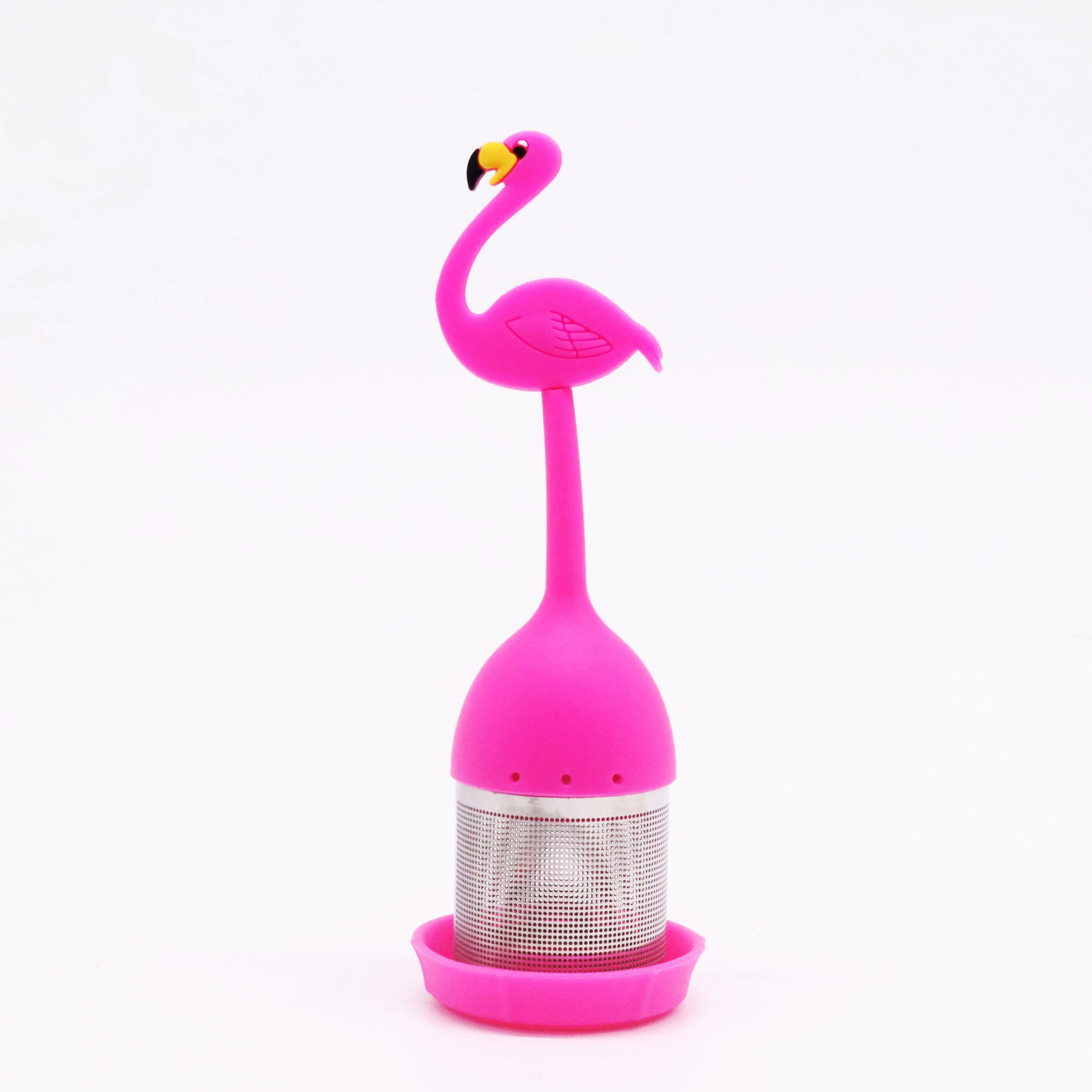 Stainless Steel Tea Infuser Filter with Silicone Handle Drip Tray Loose Leaf