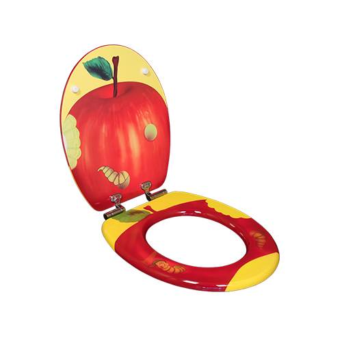 Quick Release Hinge Toilet Seat with Pattern
