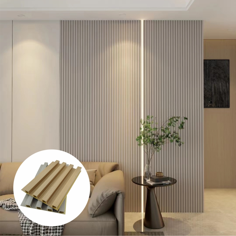 Hot Sale WPC Fluted Wall Paneling 3D Effect Wall Slat for Decoration