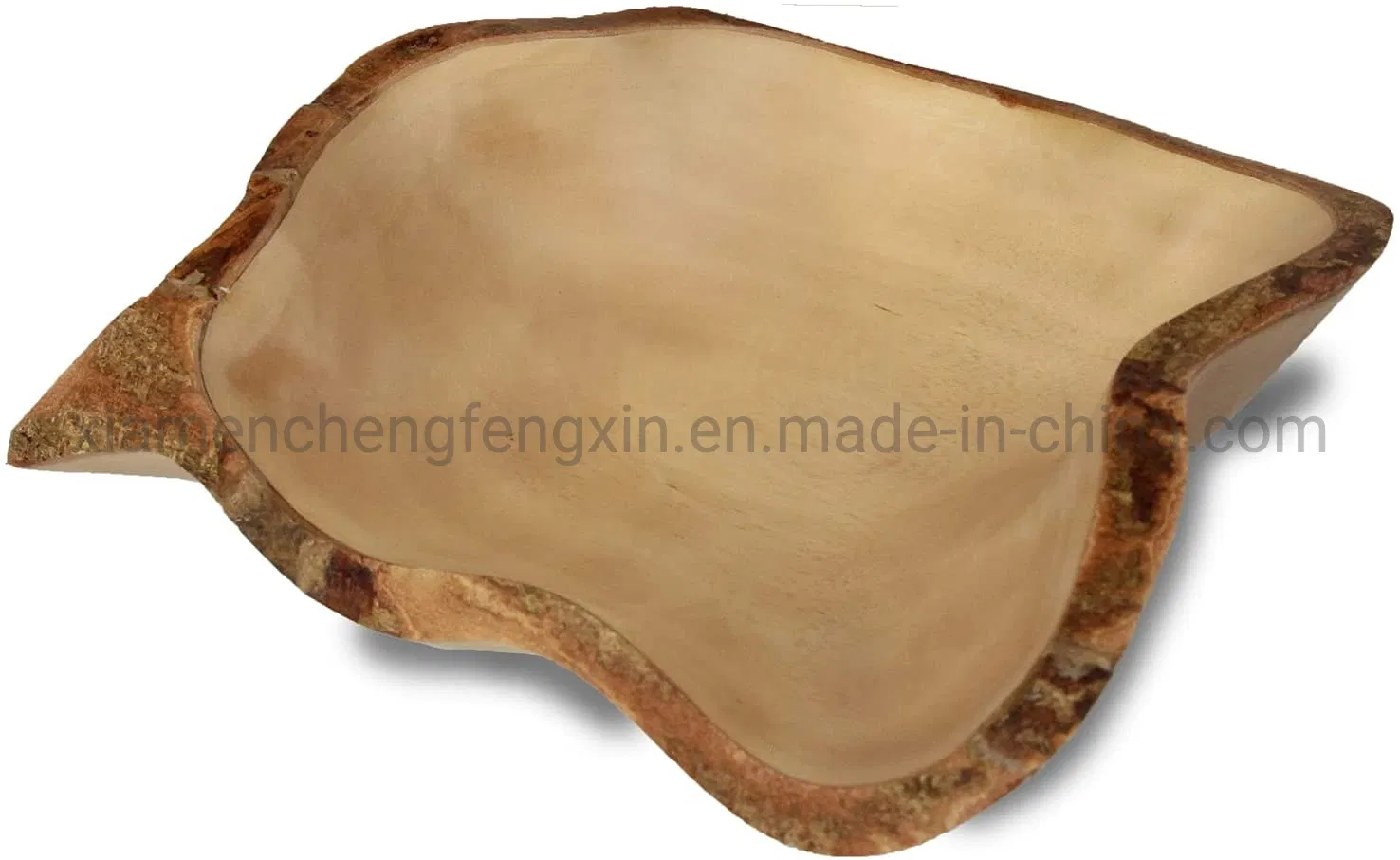 in Mango Wood Fruit Bowl with Bark Edges Made From Sustainable Orchard Wood