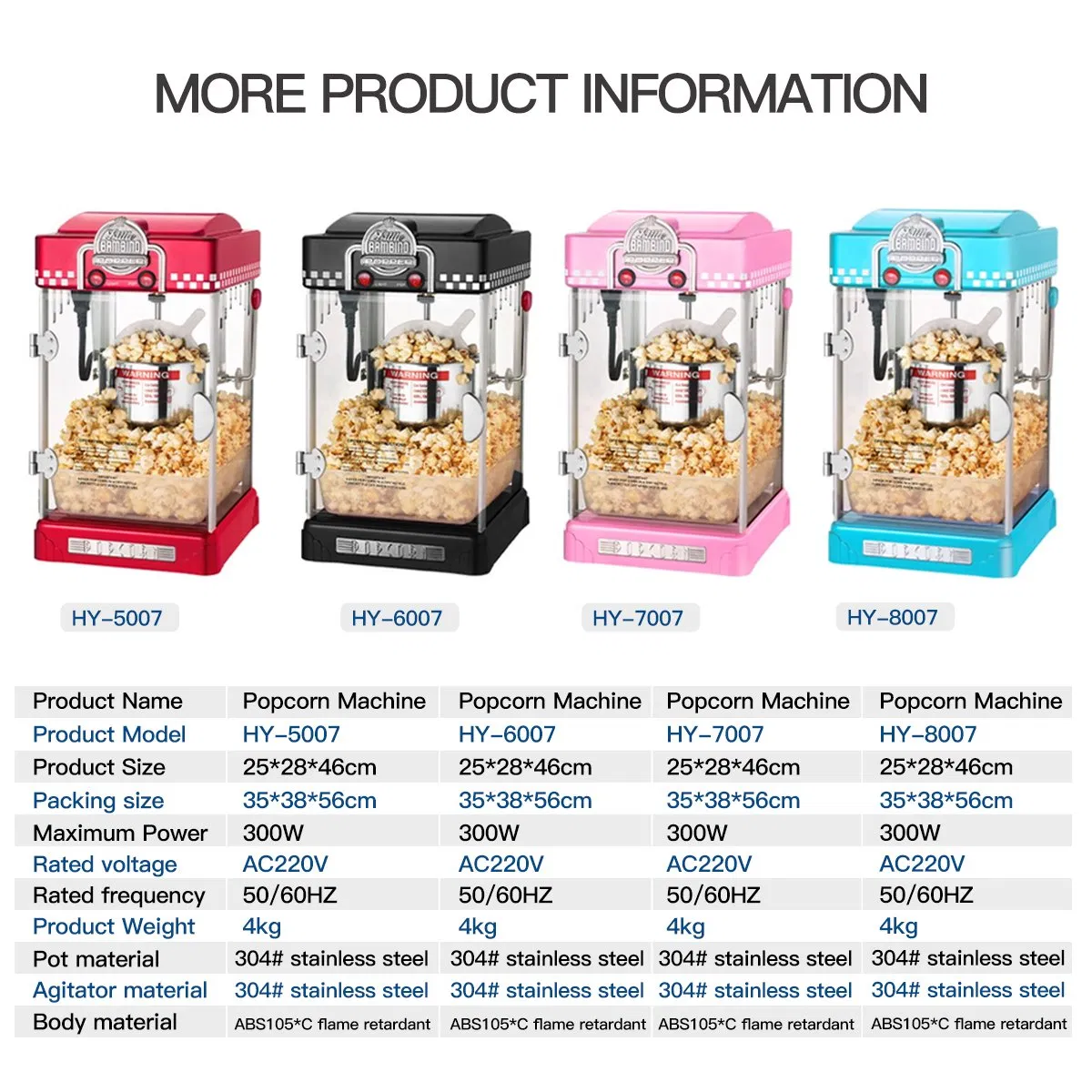 New Automatic Flat Top Popcorn Machine