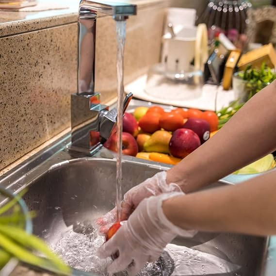 Bulk Transparent Kitchen Disposable Plastic Thicker Food Handling Gloves