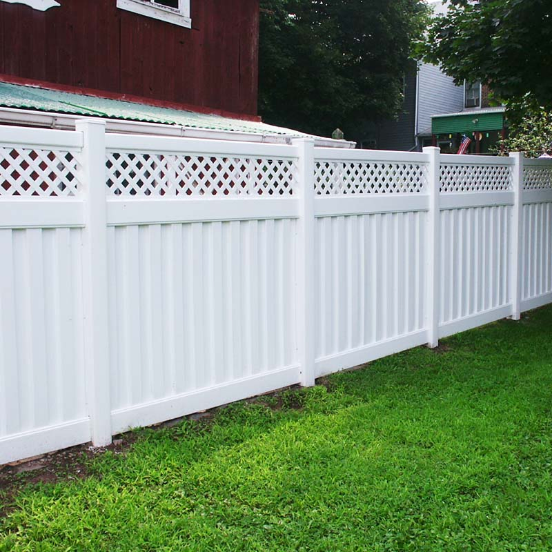 High safety PVC Semi Privacy Diamond Lattice Fence, Vinyl Privacy Diagonal Lattice Fence, Quality Plastic Lattice Fence
