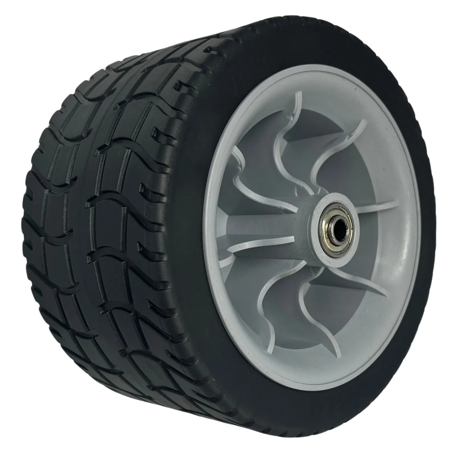 PVC0704 7 Inch 7X4" PU Polyurethane Foam Wheel for Beach Folding Wagon Trolley Cart