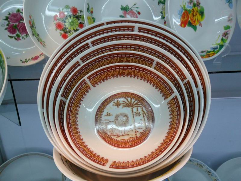 Rice Pasta Fuirt Plate Size 6"-12" Stick Decal Porcelain Ceramic Tableware