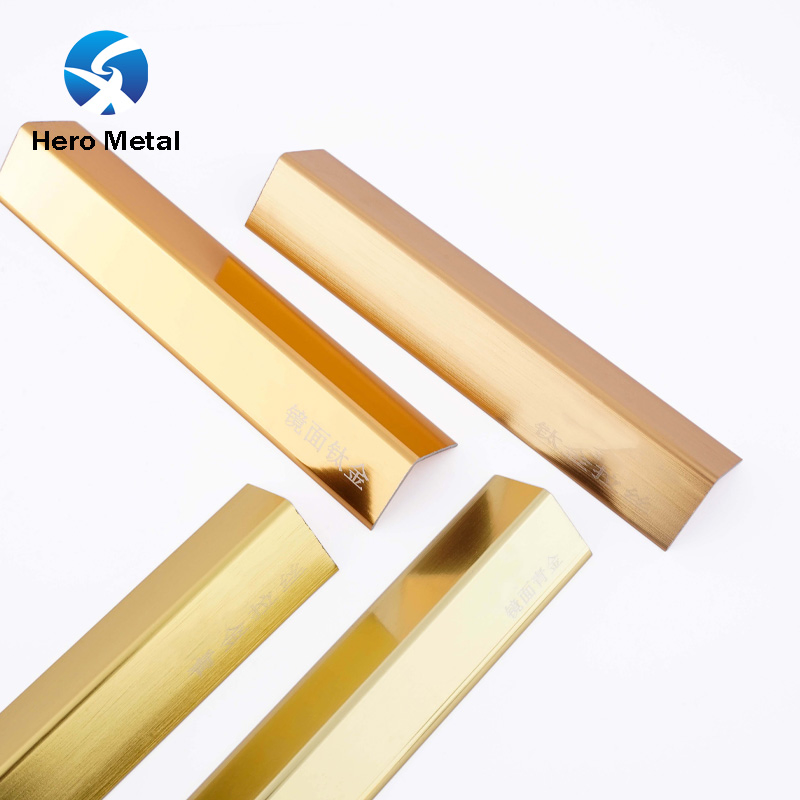 Customized Table Cover Cabinet Molding Shower Ceramic Banding Window Trim 2.7m Hero Metal 1.2mm Bevelled Edge Tiles L Shape Strip