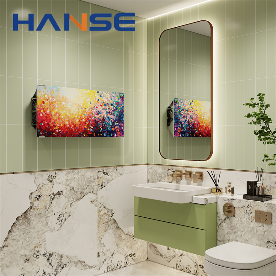New Design Wall Mounted Graphene Heated Holder Towel Bar Self Adhesive Towel Rack for Bathroom
