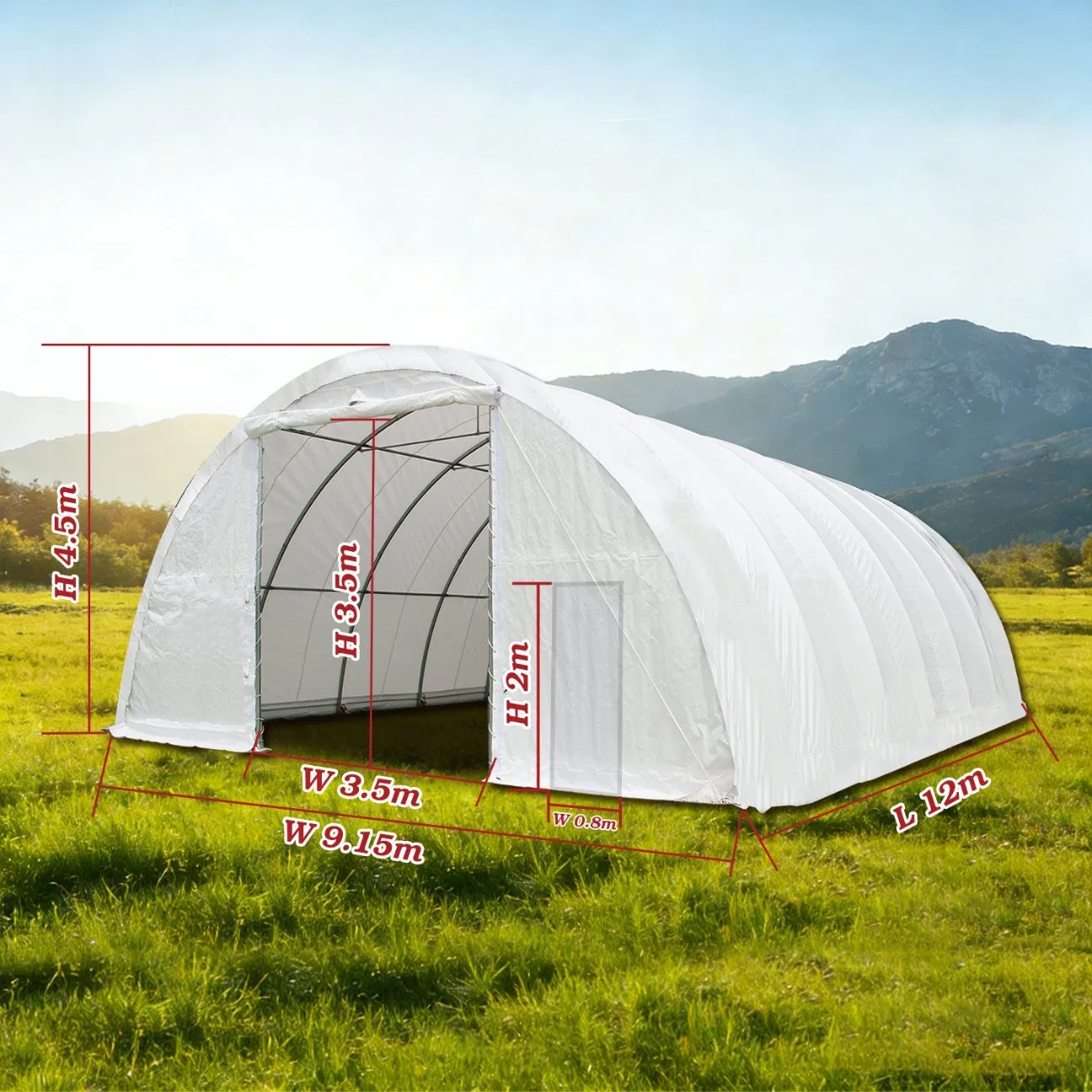 Suihe Outdoor Heavy Duty Galvanized Steel PVC Fabric Warehouse Tent