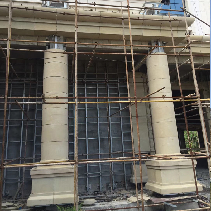 Sandstone Yellow Marble Stone Sculpture Column