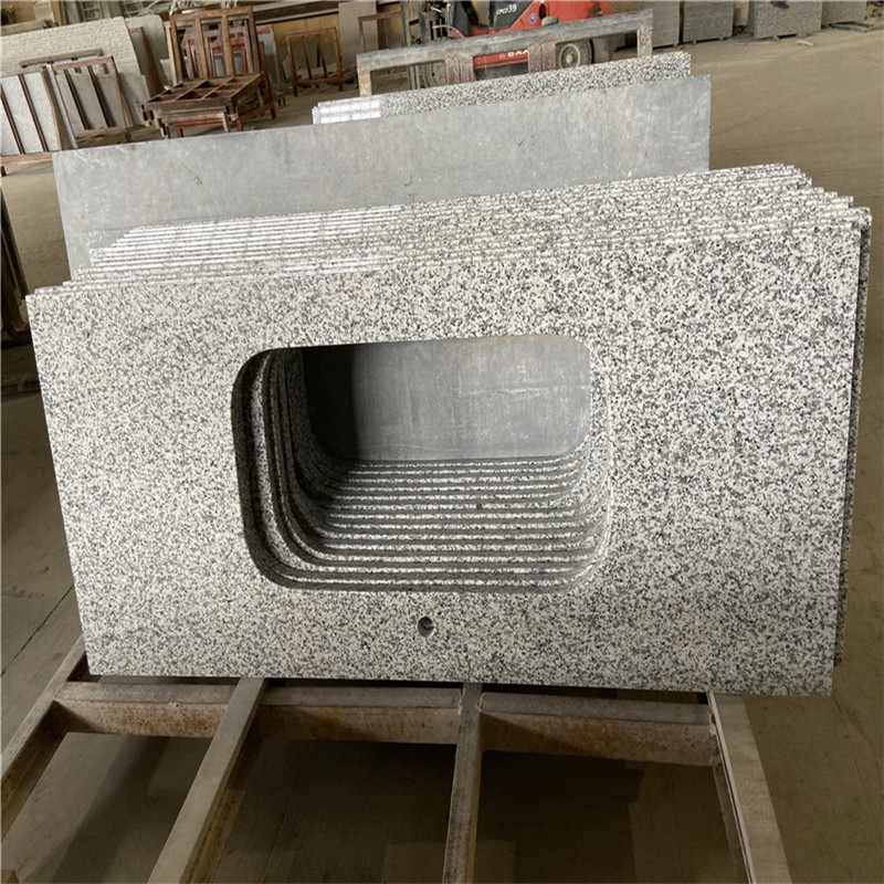 Factory Direct Custom Luna Pearl Granite Bathroom Vanity Tops for Hotel and Home