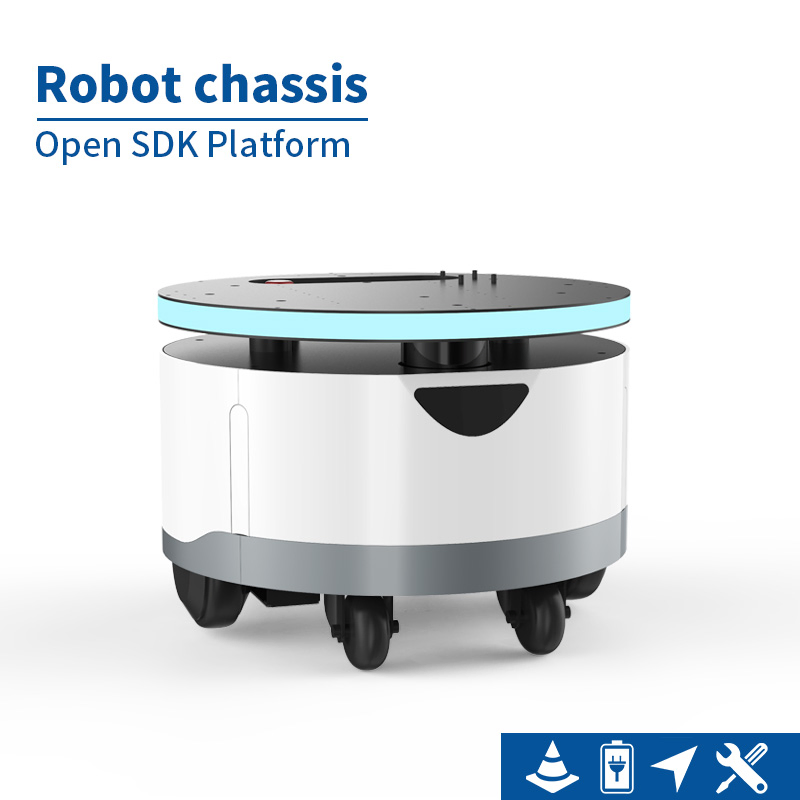 High Quality Factory Custom Worry-Free Battery Life Roller Under Robot Chassis Hotel Service Smart Robot Kit