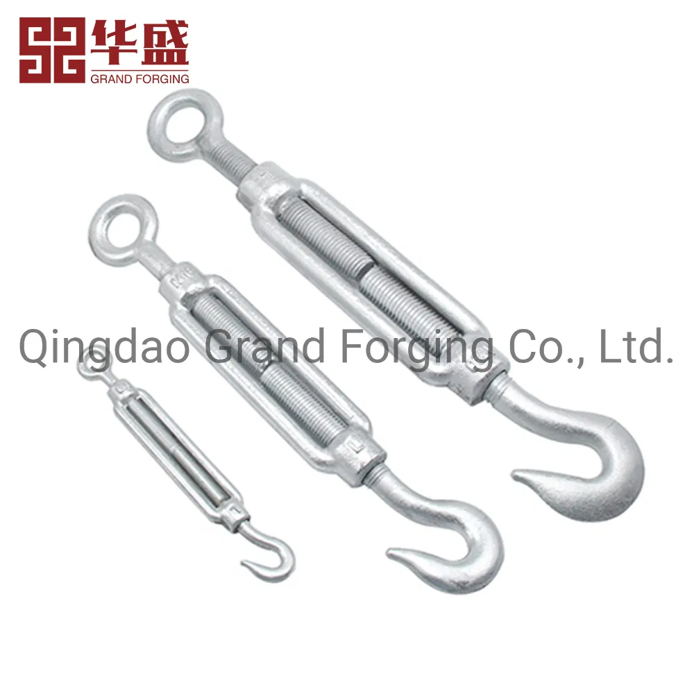 Factory DIN1480 Turnbuckles Galvanized Drop Forged Turnbuckle with Hook and Eye