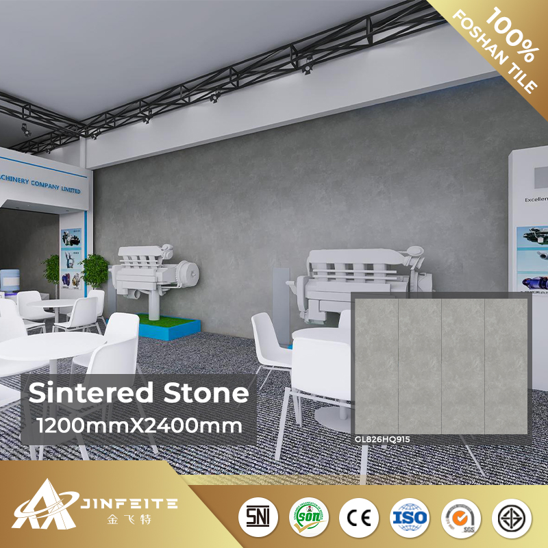 Satin Surface Grey Colour Design Matt Finished Sintered Stone for High End Interior Decor 120*240cm