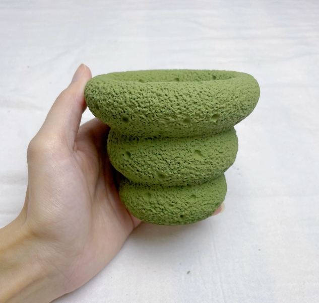 Горшок цветочный вулканический камень