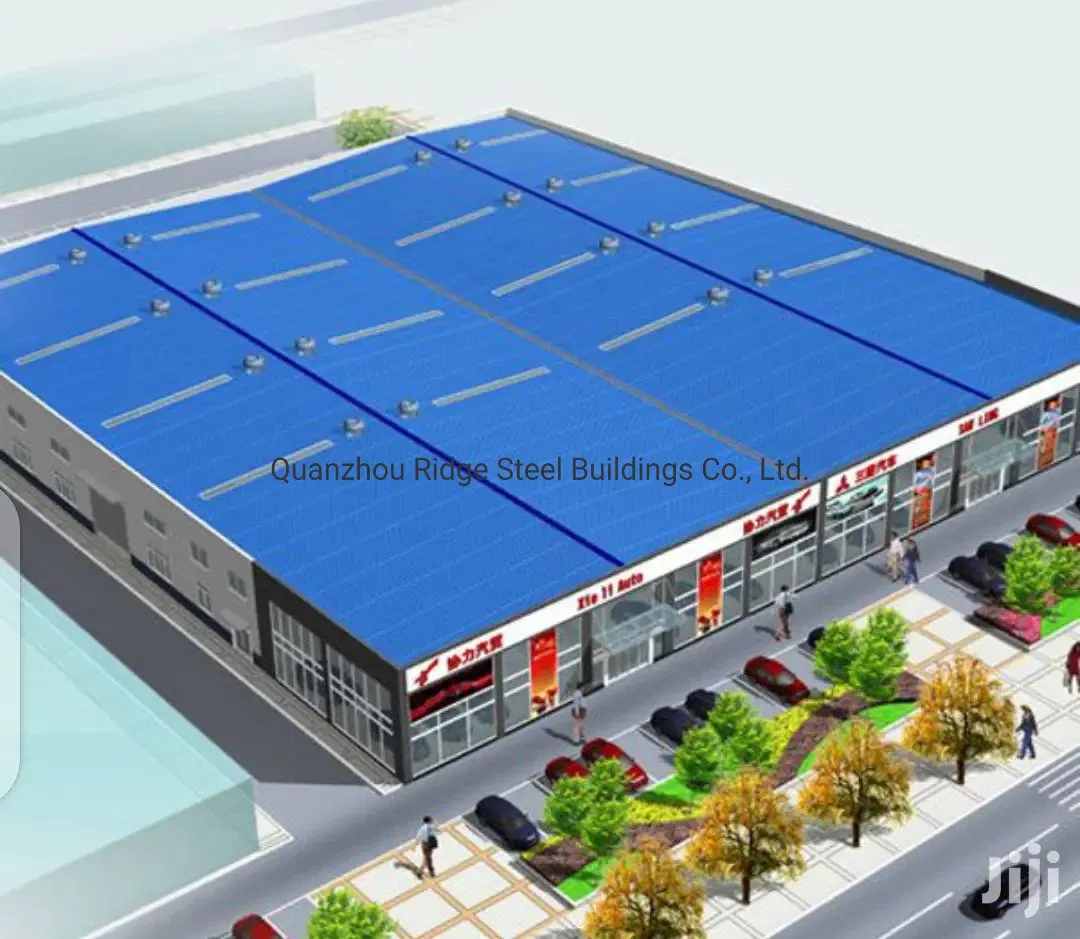 Big Commercial New Look Beauty Wall Cladding Glass Steel Structure Prefabricated Shop Mall