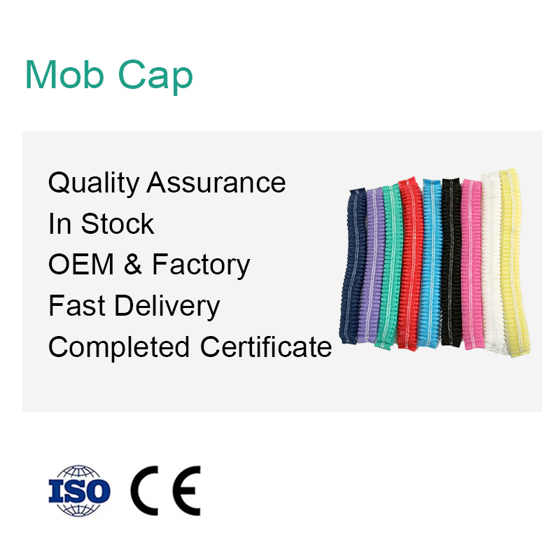 Non Woven Disposable Round Cap/Nurse Cap/Bouffant Cap/Hair Net/Mob Cap/Clip Cap