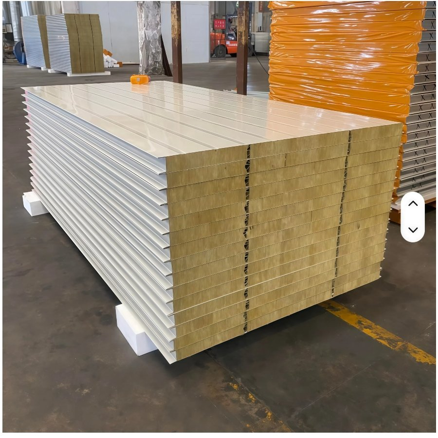 Glass Wool Sandwich Panel with Color Steel for Residential Roofs