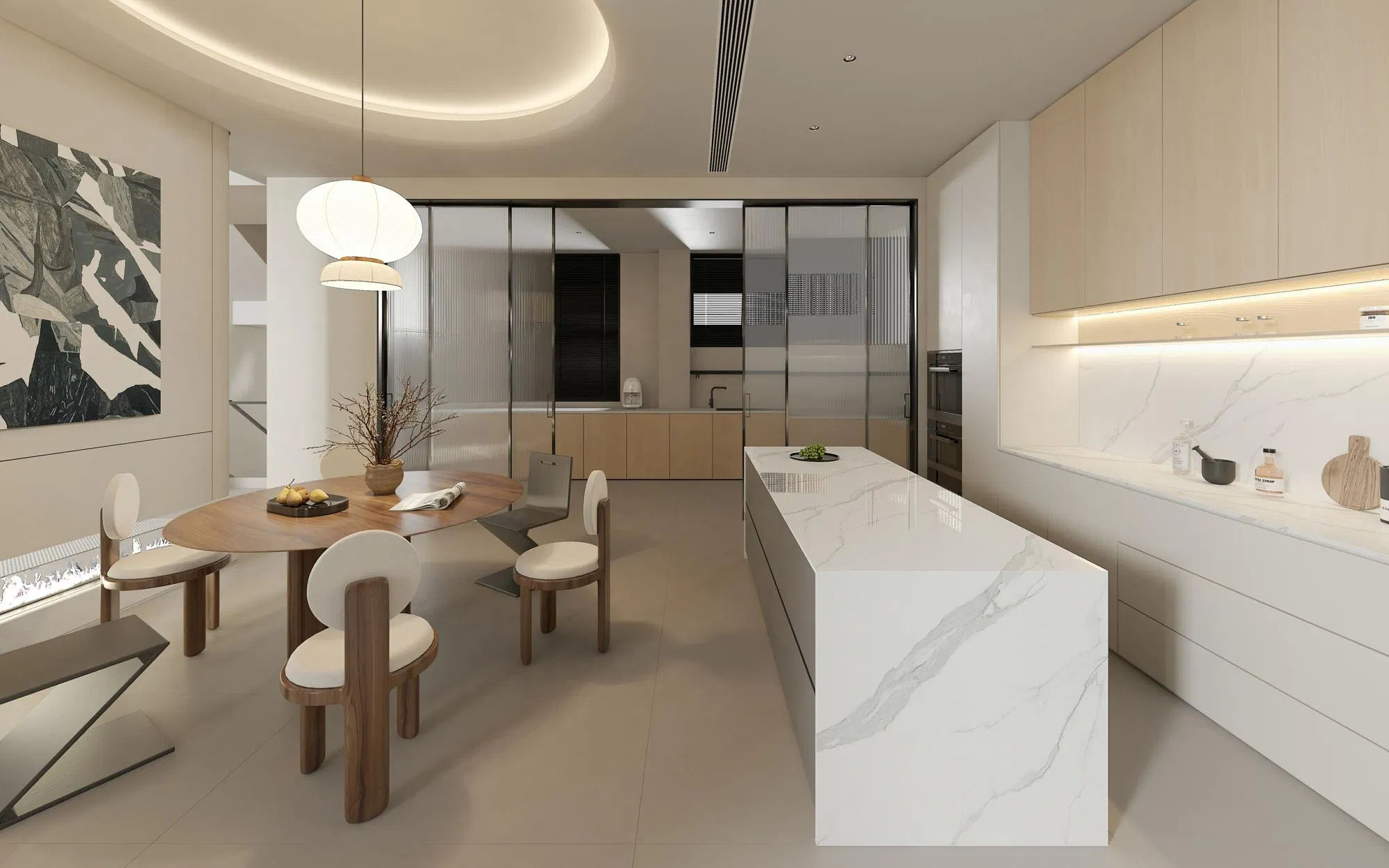 Customization Luxury 12mm High White Marble Villa Porcelain Floor Wall Sintered Slab