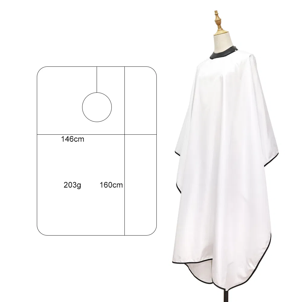 Barbertop Haircut Cloth Salon Waterproof Barber White Cape Hairdresser Apron