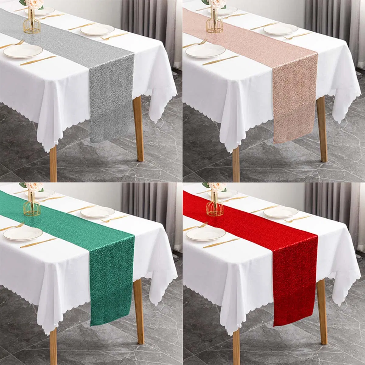 Sequined Table Flag, Shining Desktop, Wedding, Wedding, Hotel, Home, Party, Event Decoration Tablecloth