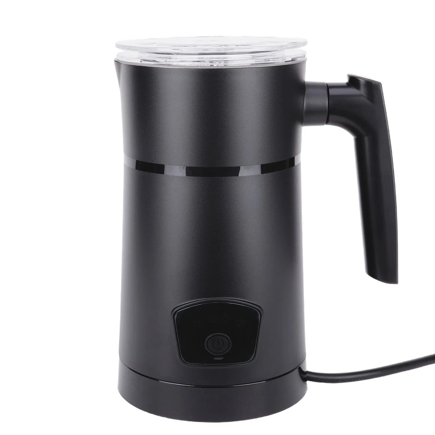 4-in-1 Electric Milk Frother & Heater-Hot & Cold Frothing, 350ml Stainless Steel, One-Touch Control