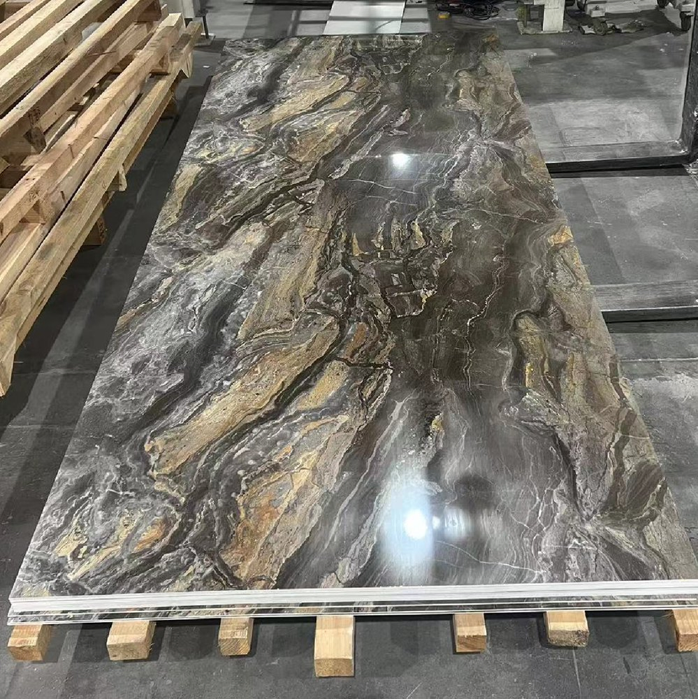 Wholesale Price High Glossy UV Marble PVC Sheets Panel for Wall Decoration