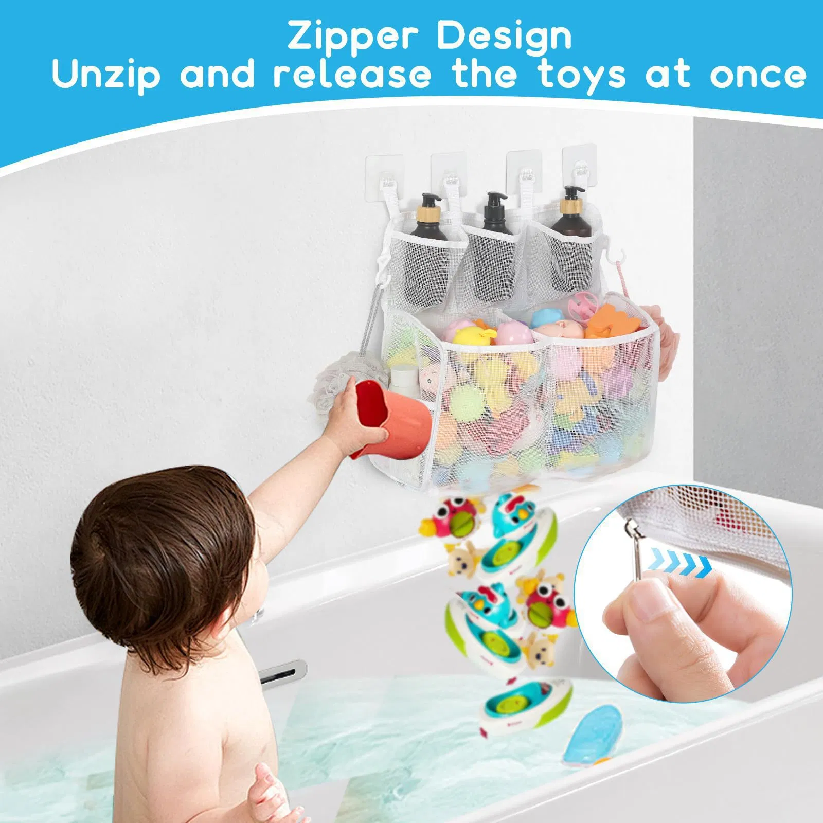 Large Capacity Hanging Bag for Storing Miscellaneous Items, Beach Bathroom and Toy