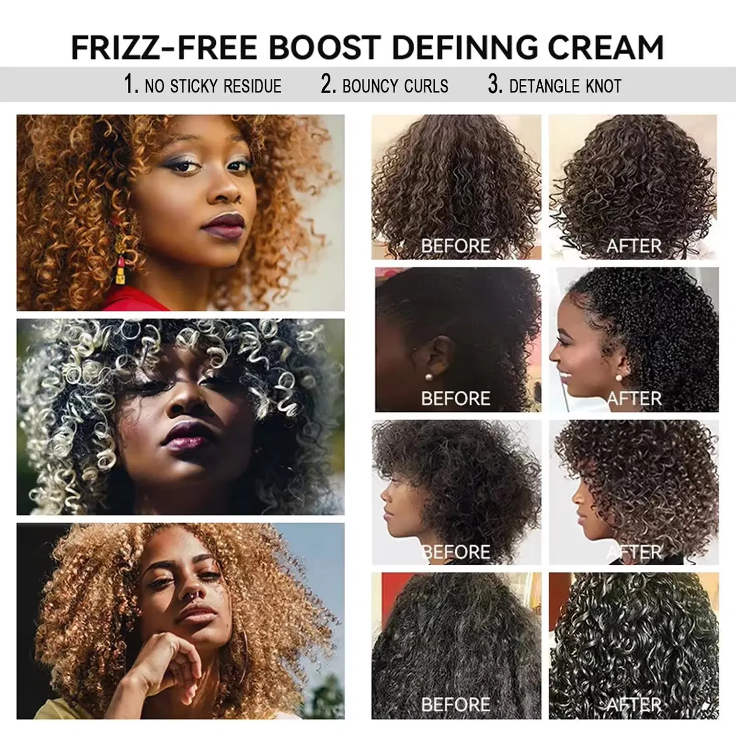Private Label Frizz Control Products Curl Defining Cream