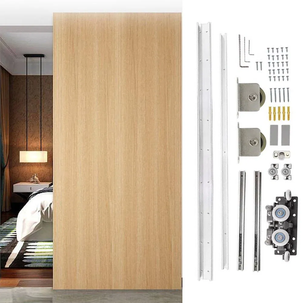 Aluminum Alloy Soft Close Silent Concealed Invisible Sliding Door Track Hardware System