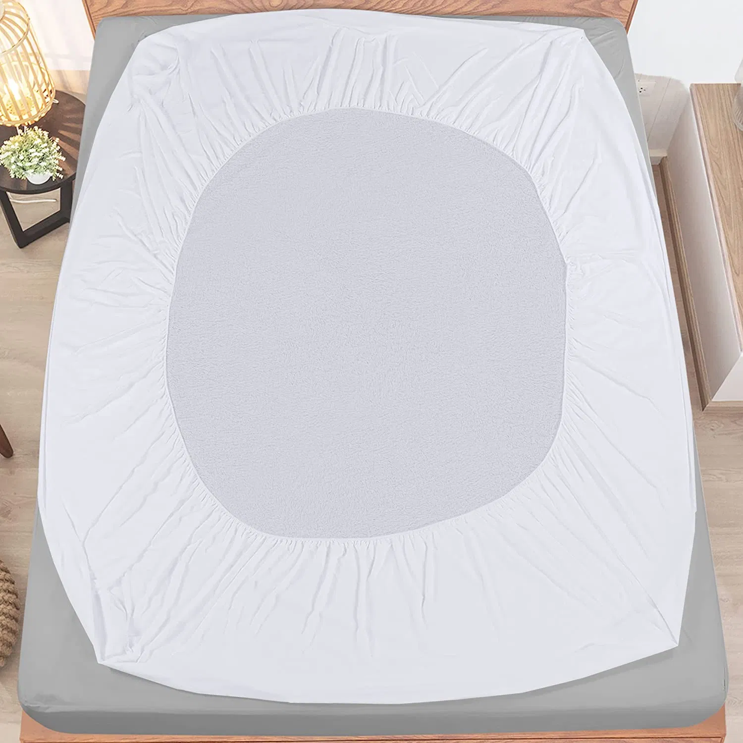 Saferest Queen Size Premium Hypoallergenic Waterproof Mattress Protector - Vinyl Free