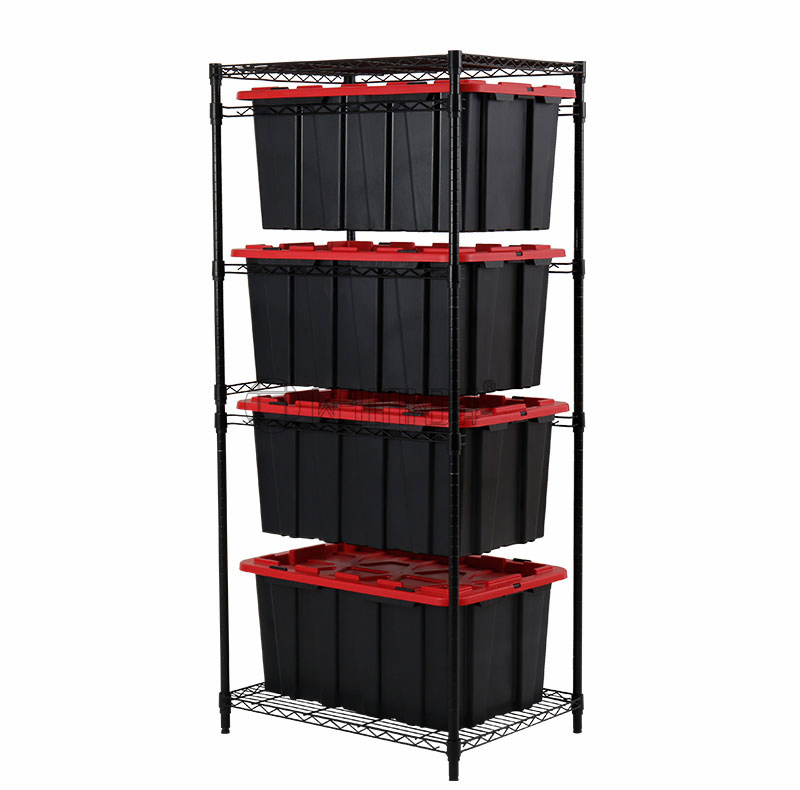 Heavy Duty Storage Rack 5 Tiers Chrome Wire Mesh Shelving Factory Multilayer Steel Shelves for Garages